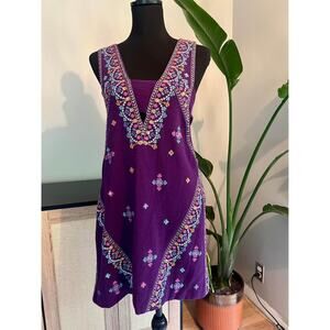 FREE PEOPLE Embroidered Mini Dress- Size XS